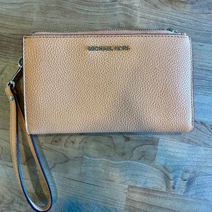 Nordstrom Michael Kors pastel peach clutch